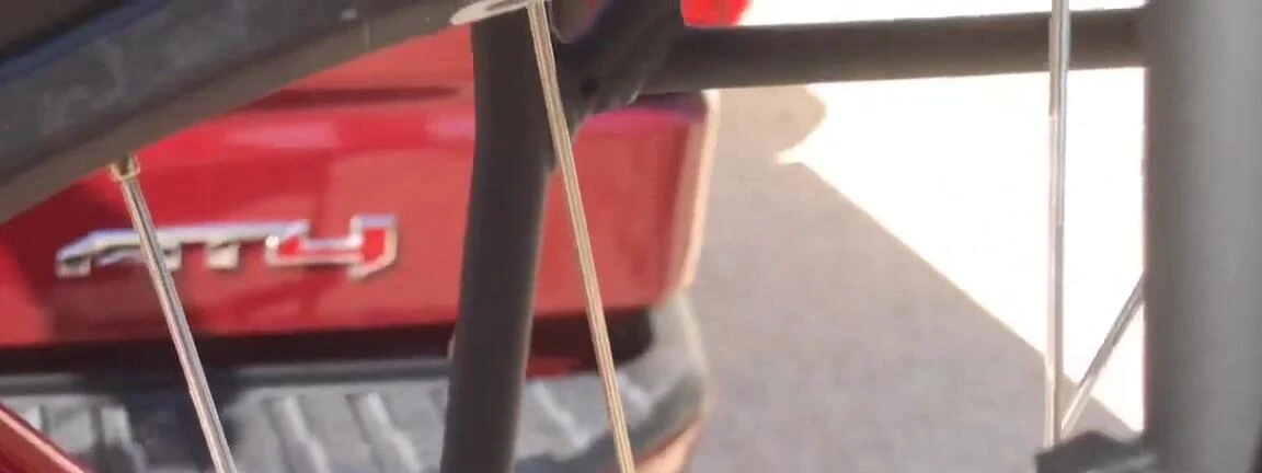 The zip tie method for securing the water bottle cage.