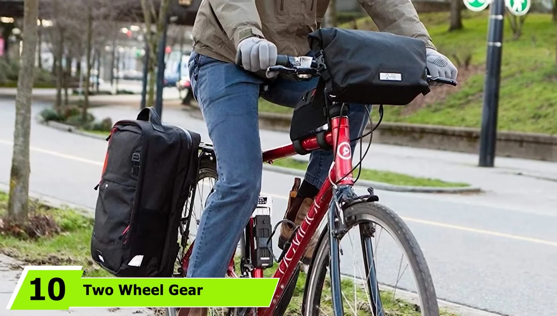 Two Wheel Gear Convertible Pannier shown mounted on a bike