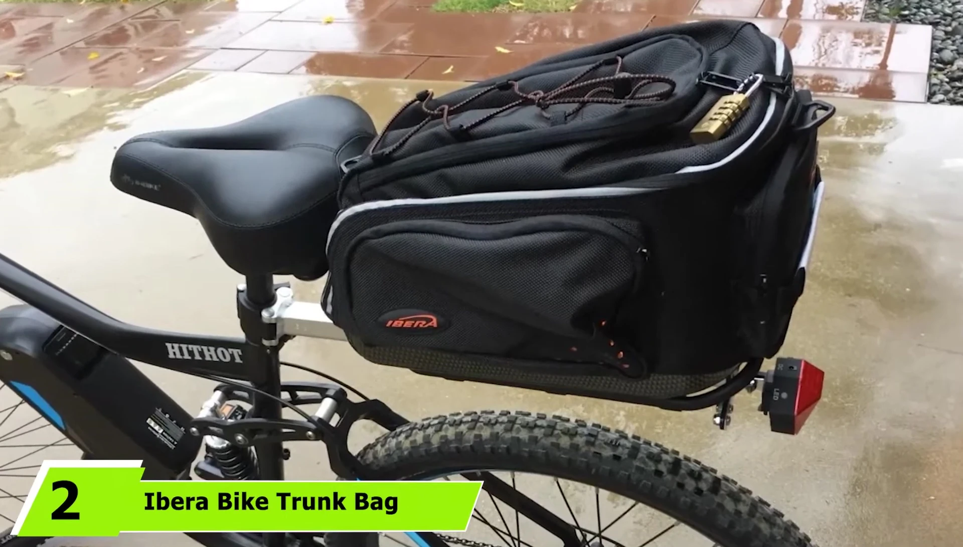 IBRA Bike Trunk Back Pannier shown on a bike