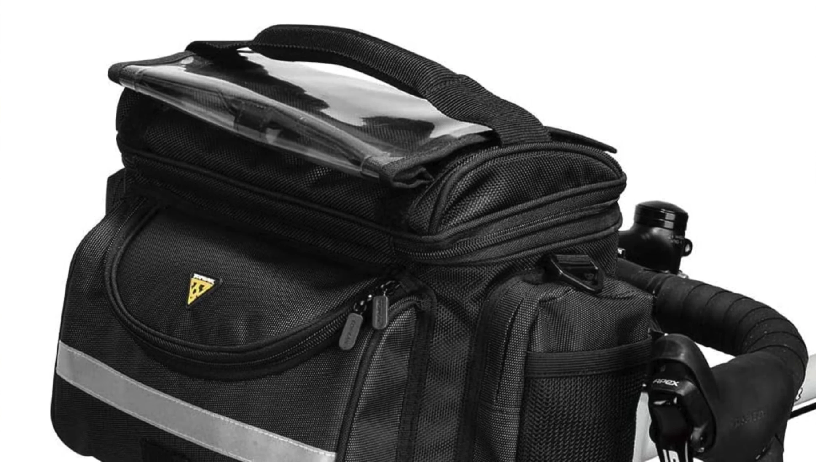 Inside view of the Topeak Tour Guide bag showing its ample storage space