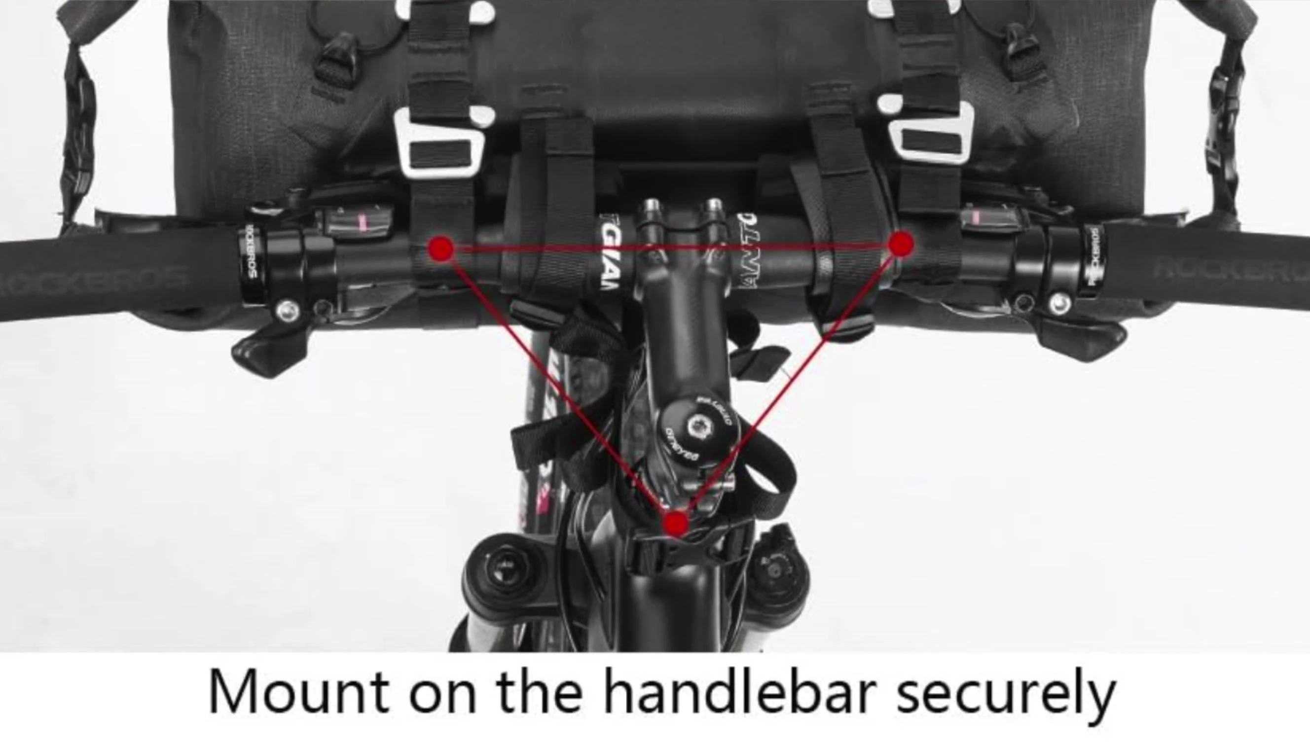 Demonstration of the Rockbros bag's adjustable capacity