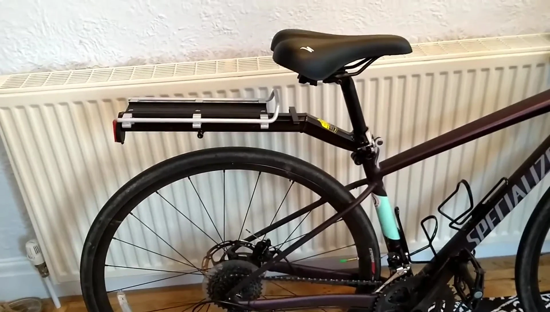 Close-up of the Topeak Beam Rack.