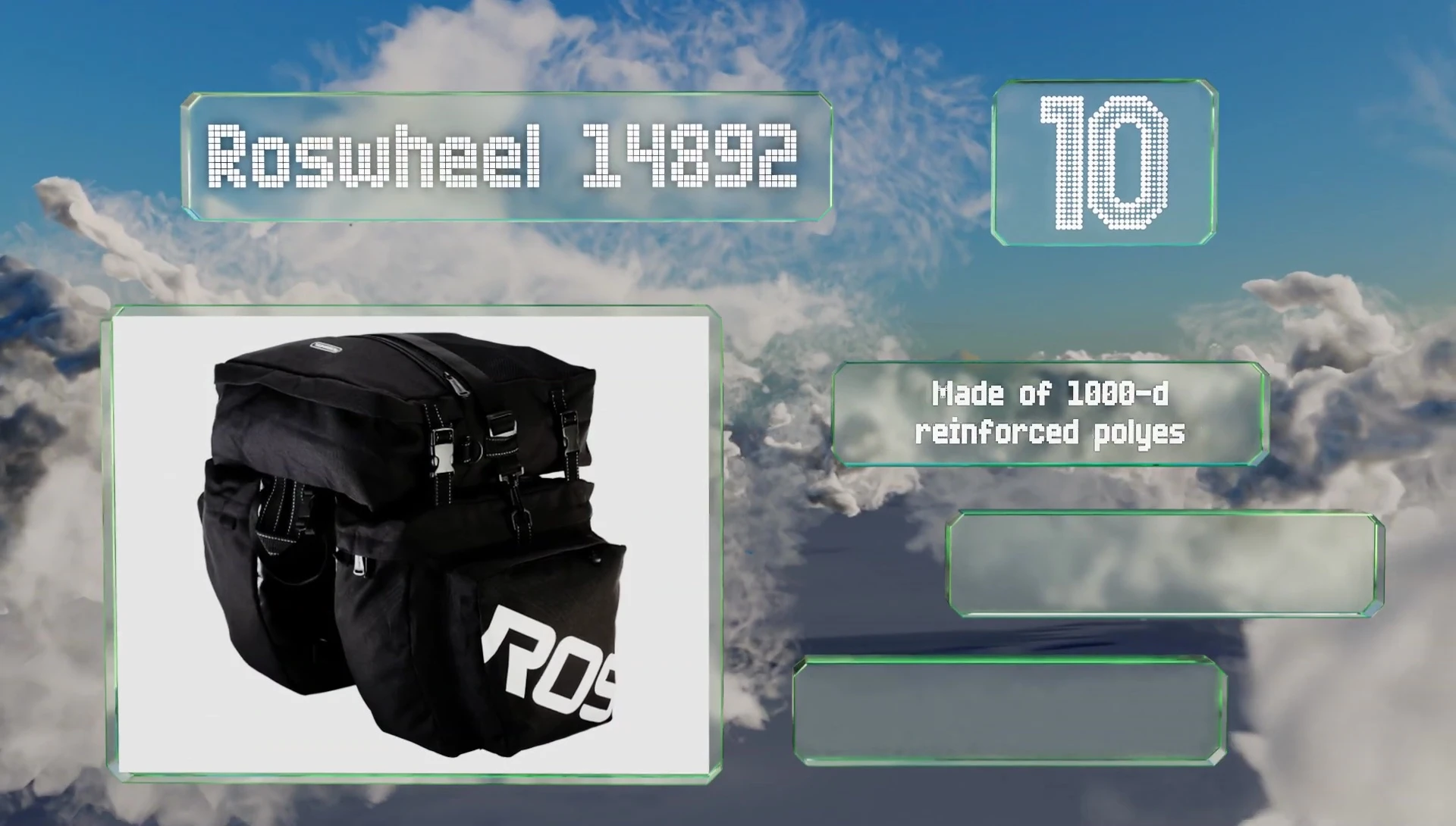 Close-up shot of the detachable top sack