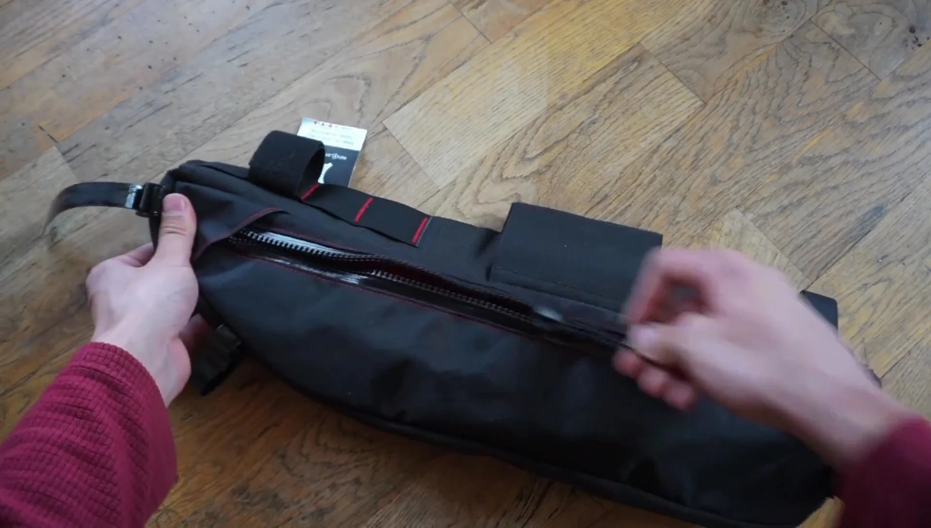 External pouches on the new Tangle for storing smaller items.