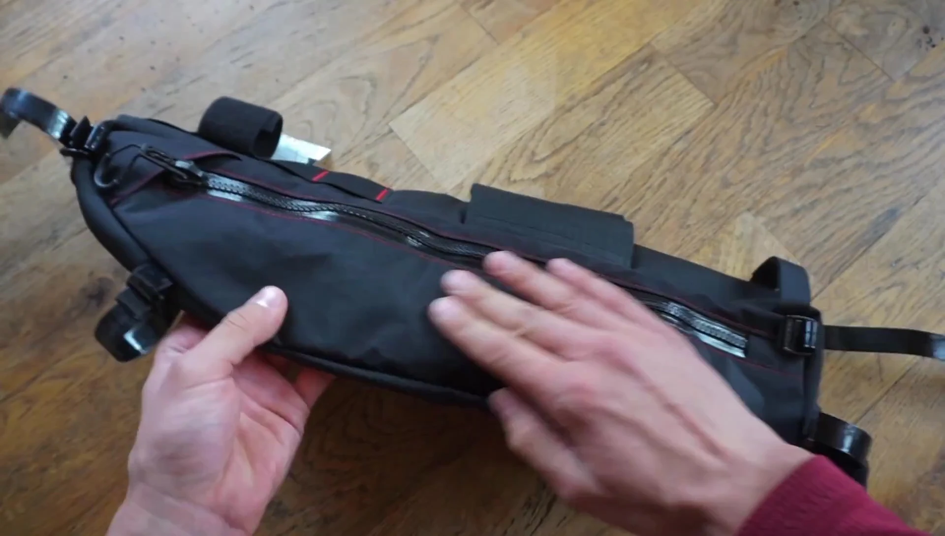 Close-up of the X-Pac and ballistic nylon materials used in the Tangle.