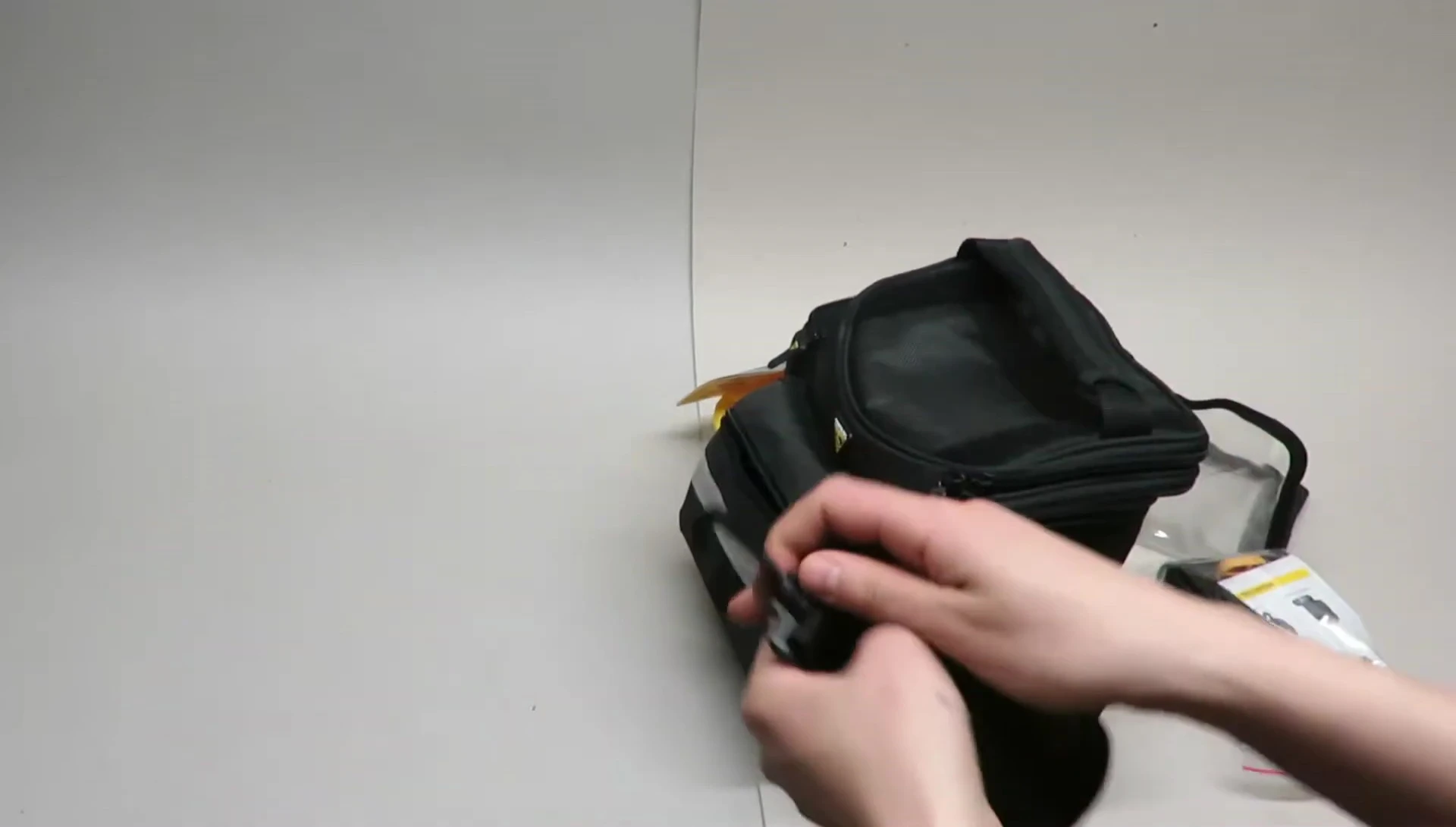 The included shoulder strap