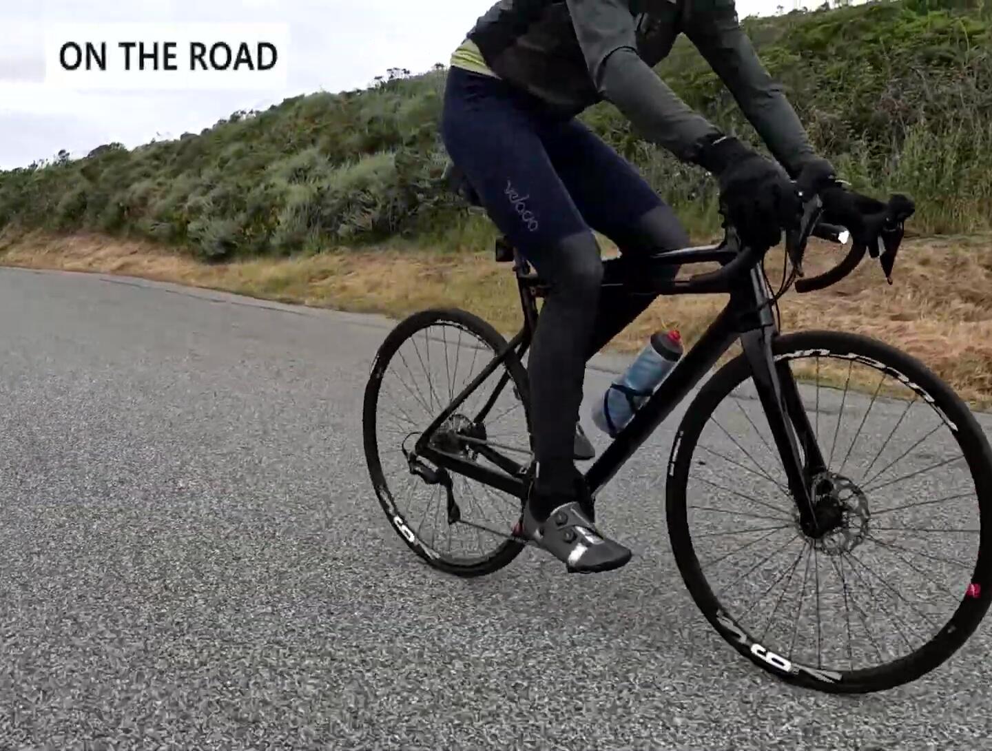 The saddle mounted on a bicycle
