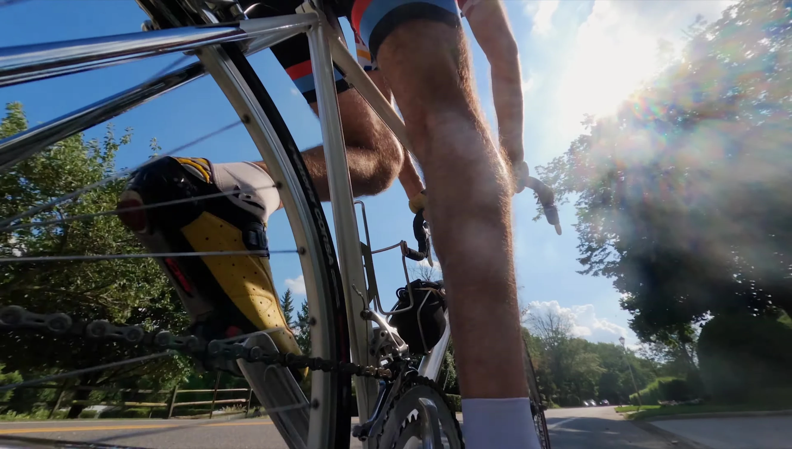 Illustrative shot of discomfort on the old saddle