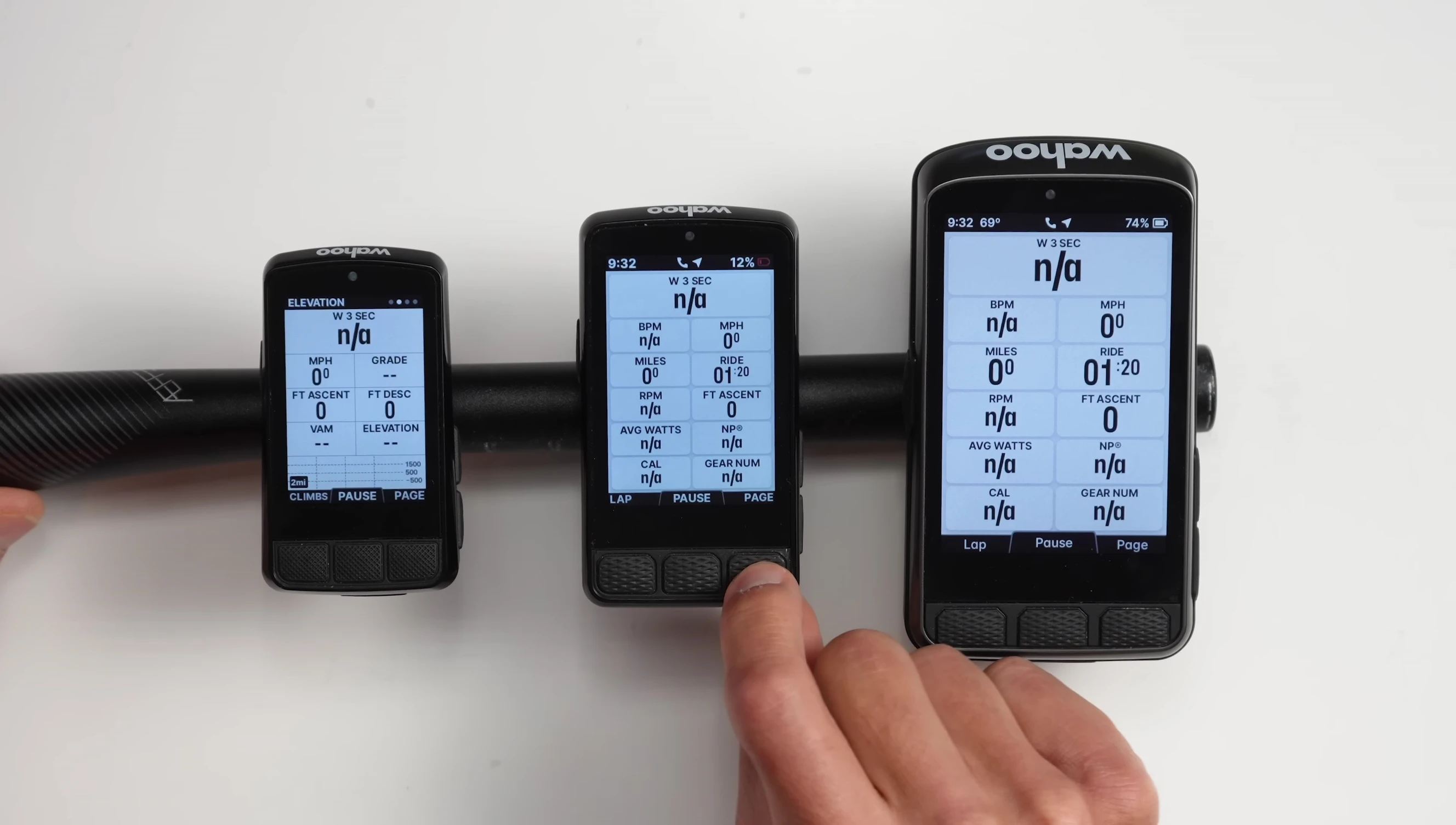 Touchscreen functionality on the Wahoo ELEMNT ROAM 3