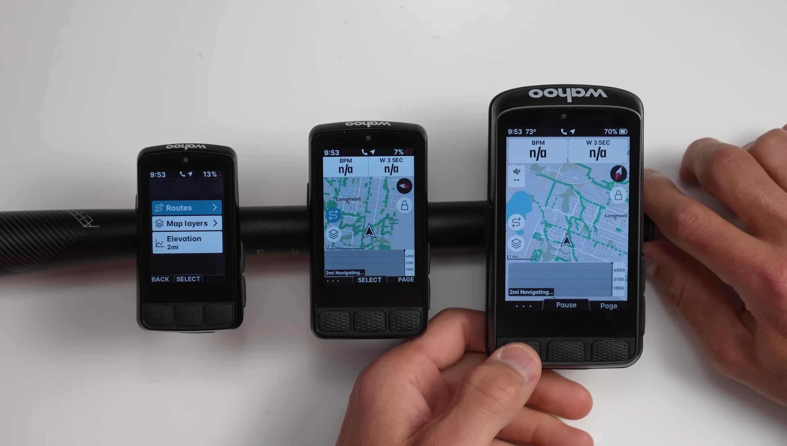 Accessing map settings on Wahoo ELEMNT