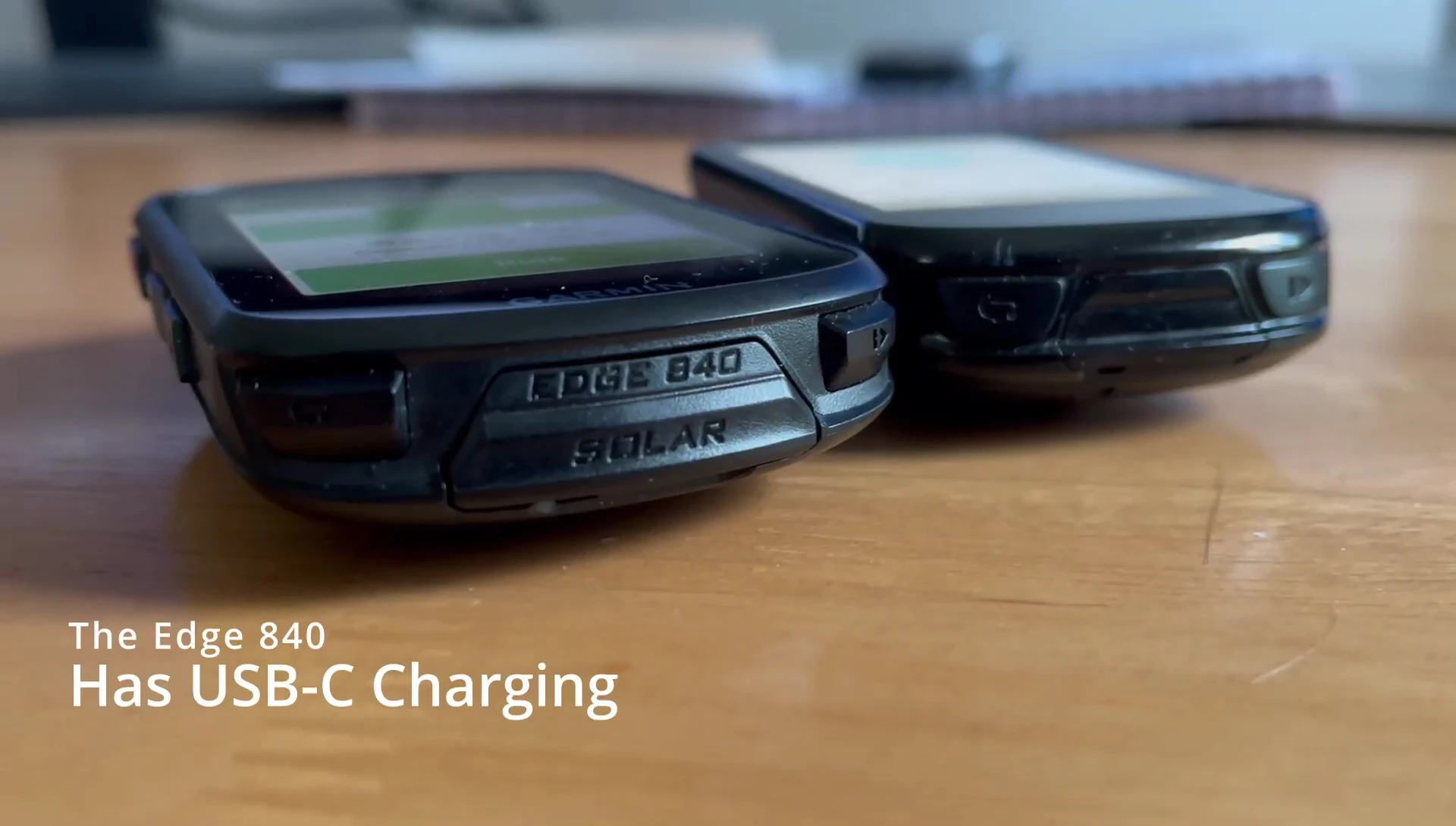 Edge 840 USB-C charging port