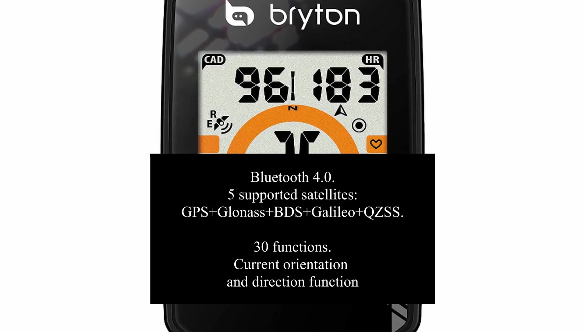 Close-up of the Bryton Rider 15 screen