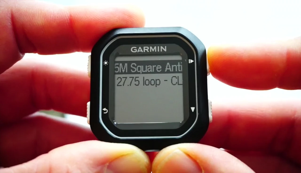 Navigation screen showing a course route