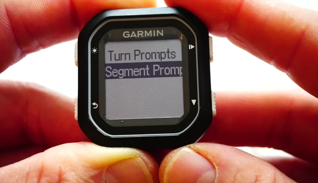 Screen showing Garmin Connect integration
