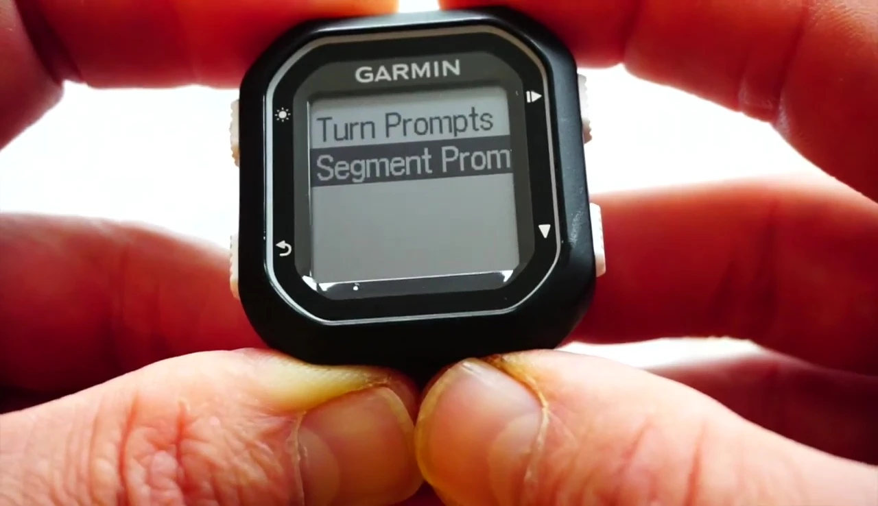 Screen showing Garmin Segments