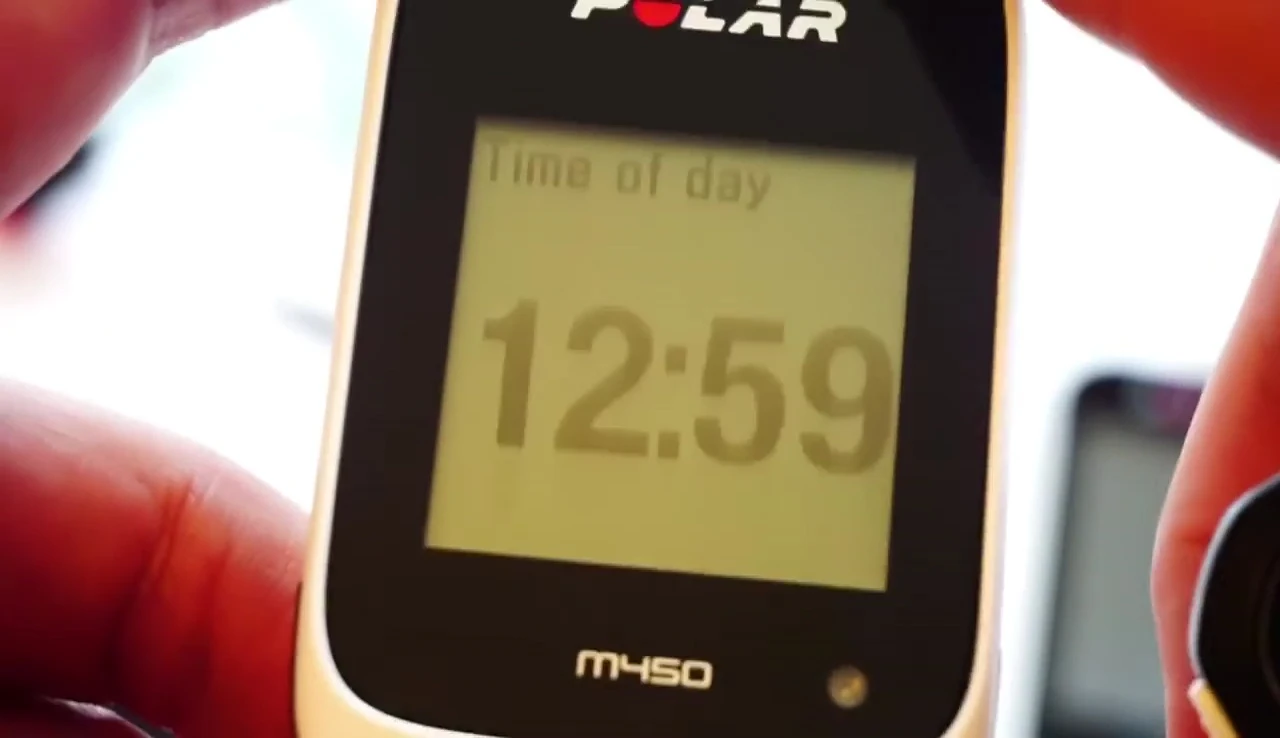 Screenshot of the Polar M450's 'Back to Start' navigation.