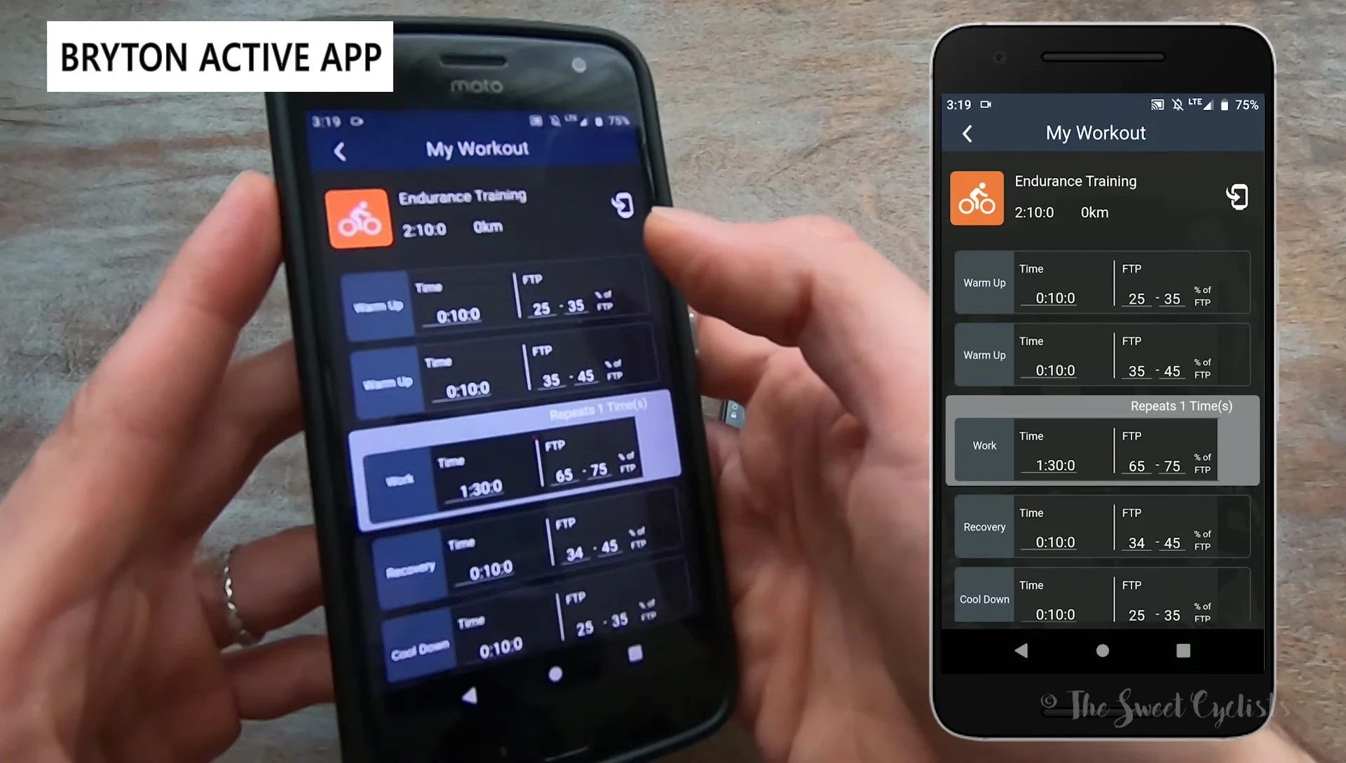 Creating a workout on the Bryton Active app