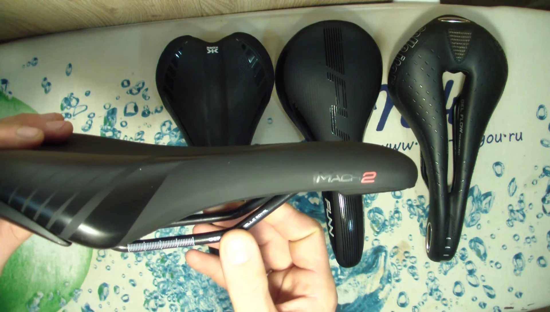 Close-up of Selle Royal Mach 2 materials