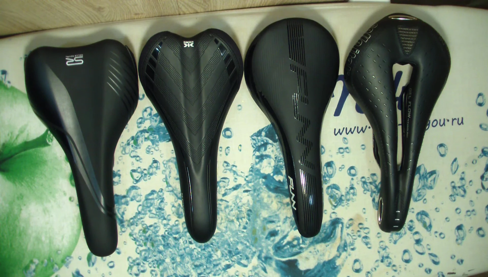 A shot summarizing the saddles reviewed