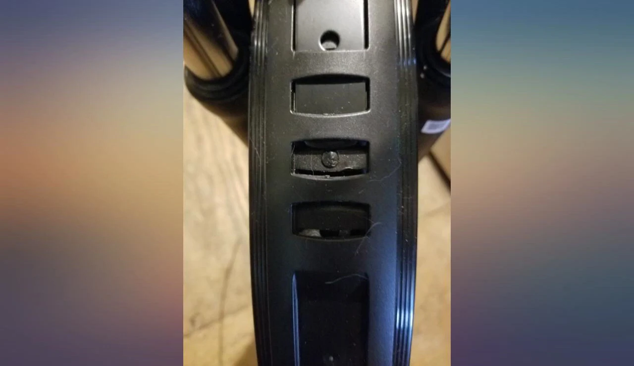 Close-up of the tire size markings, verifying the 2.5-inch width.