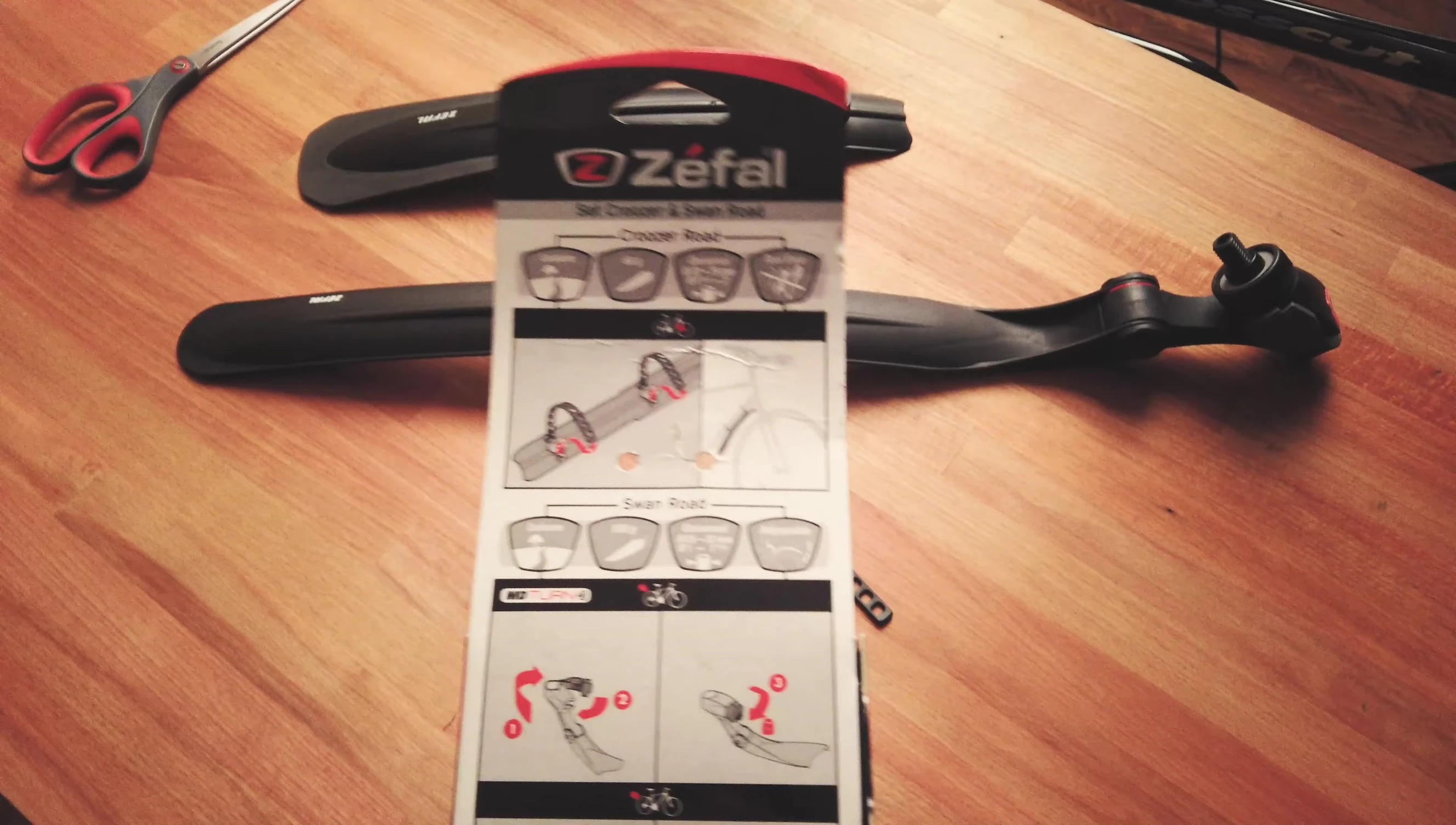 Instruction manual showing front fender installation