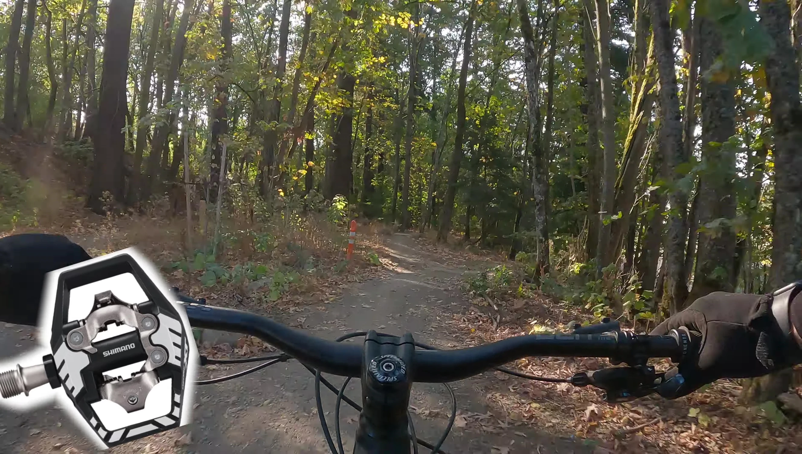 The narrator riding confidently with Shimano SPD pedals.