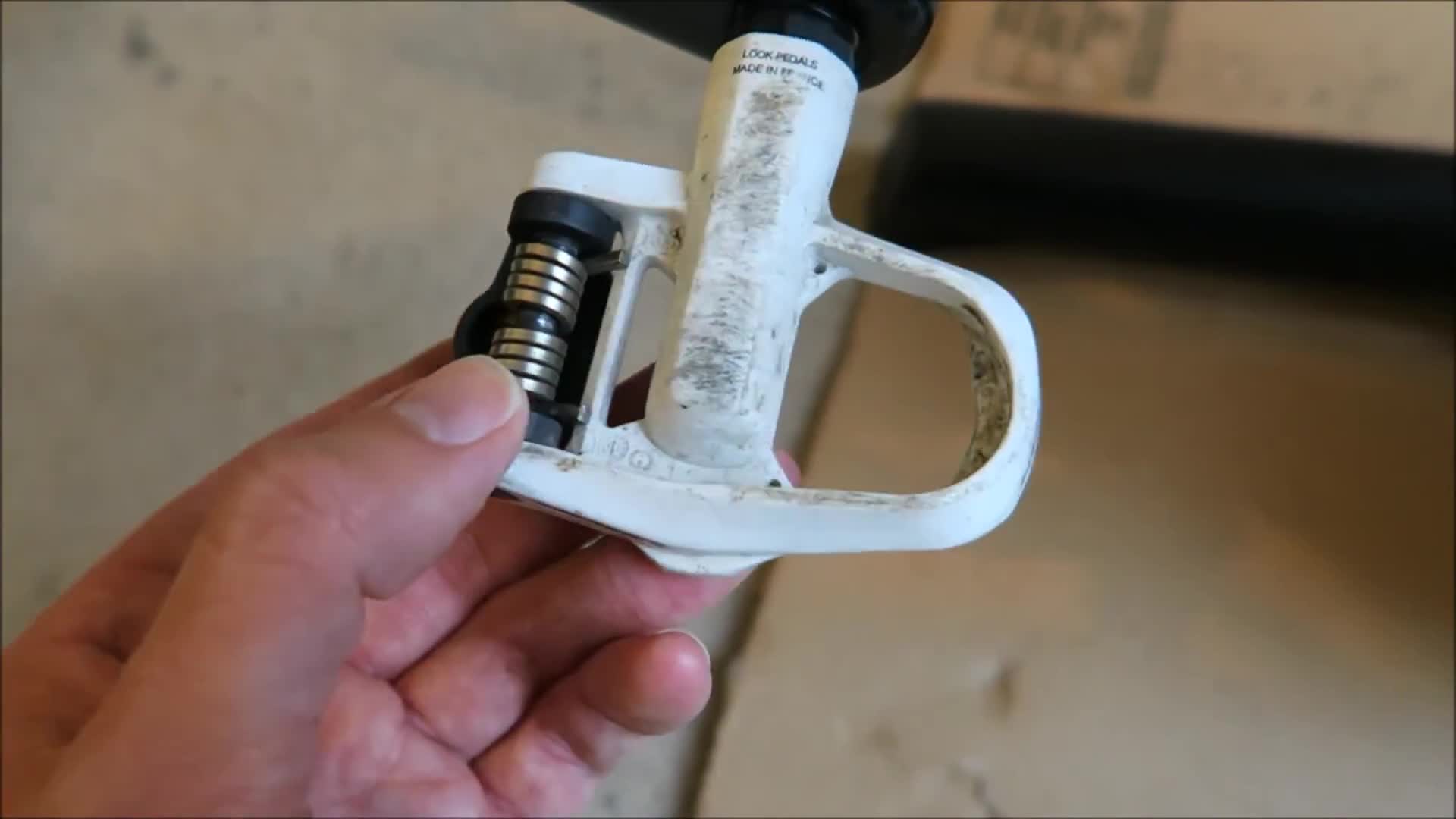 Image showing scuffs and marks on the white pedals.