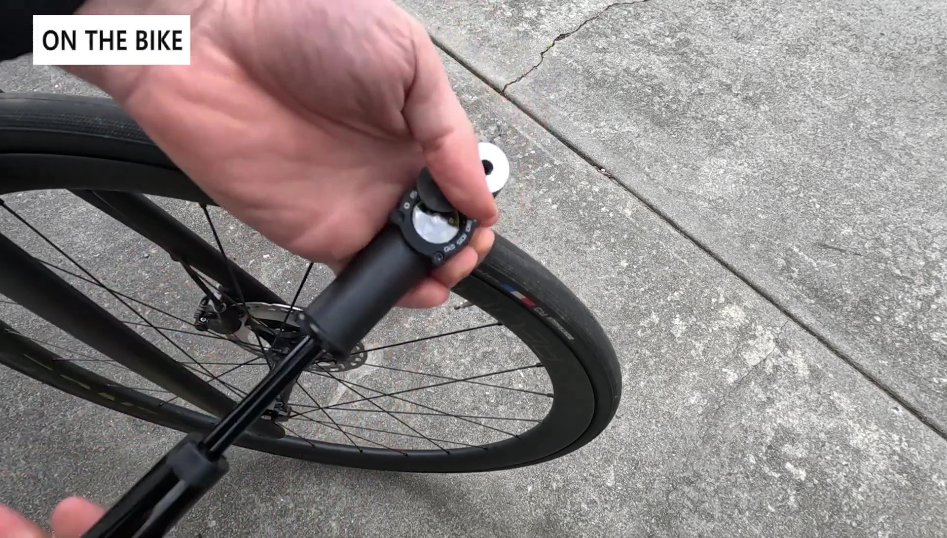Pump attached to a bike valve