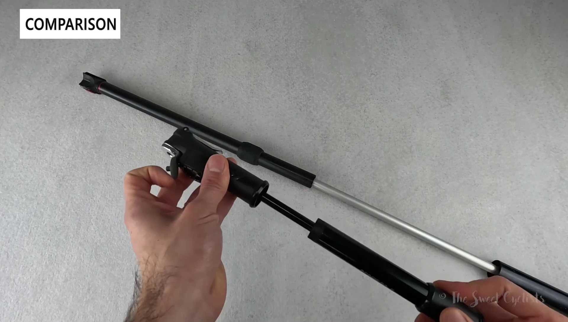 Topeak pump demonstrating dual-action