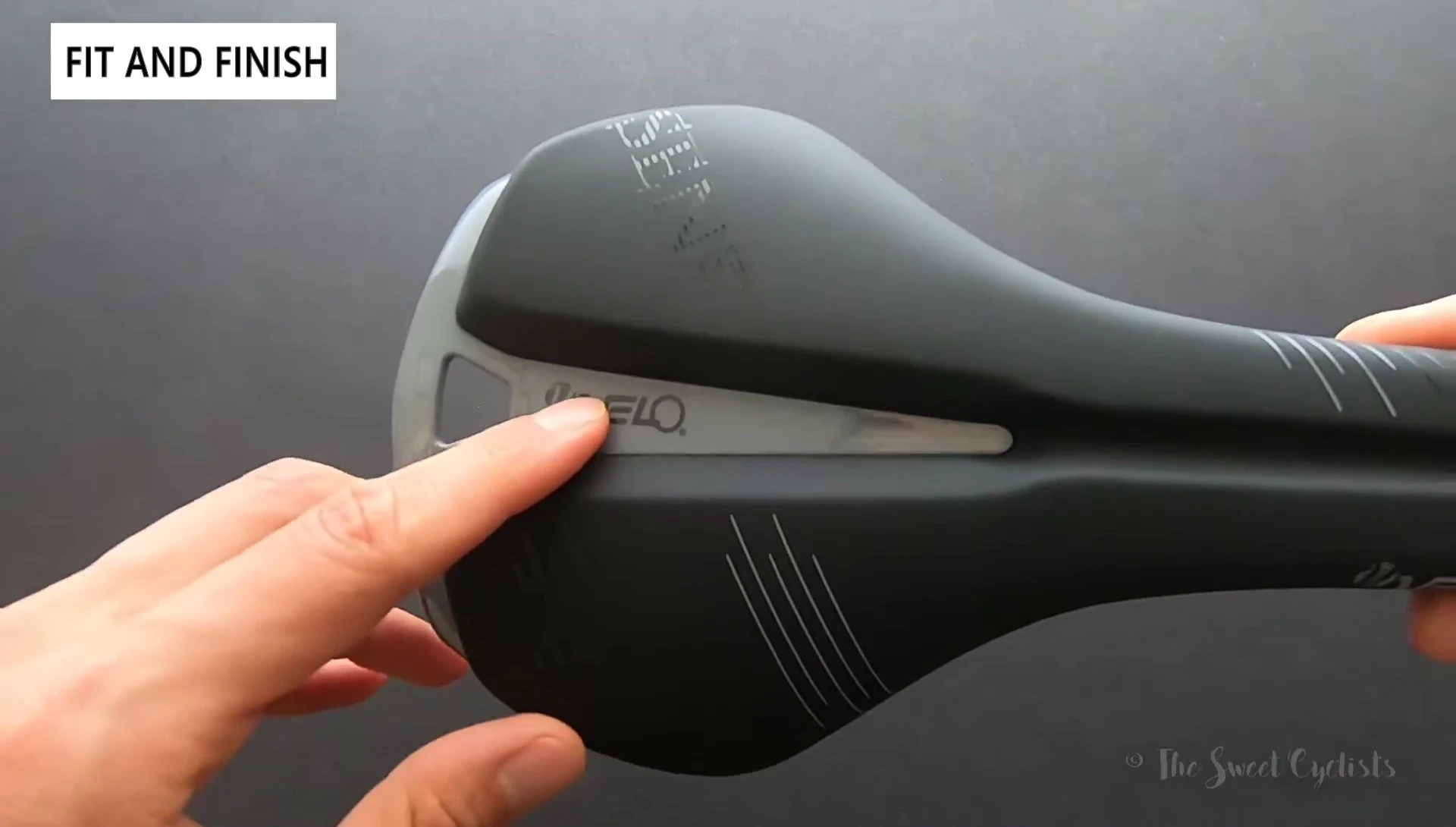 View showing the Velo logo on the saddle.