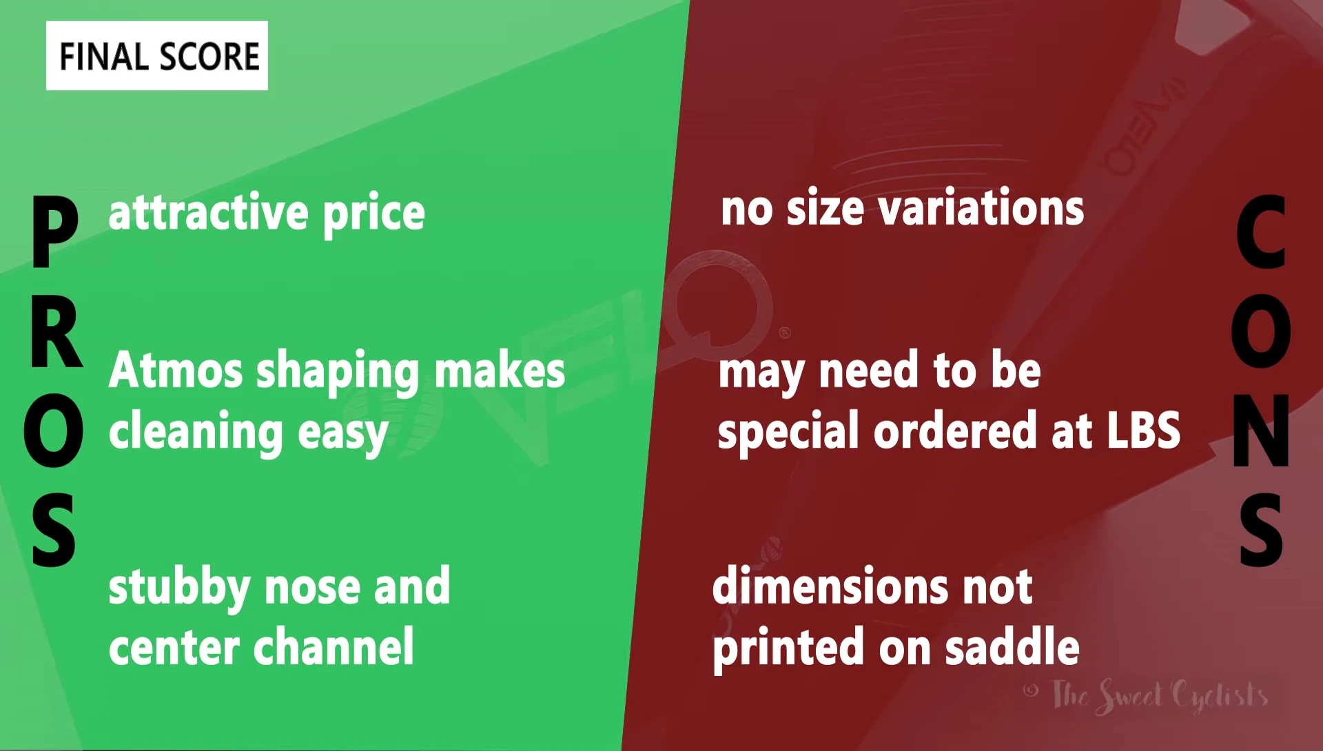 Image highlighting the lack of size variation mentioned in the cons.