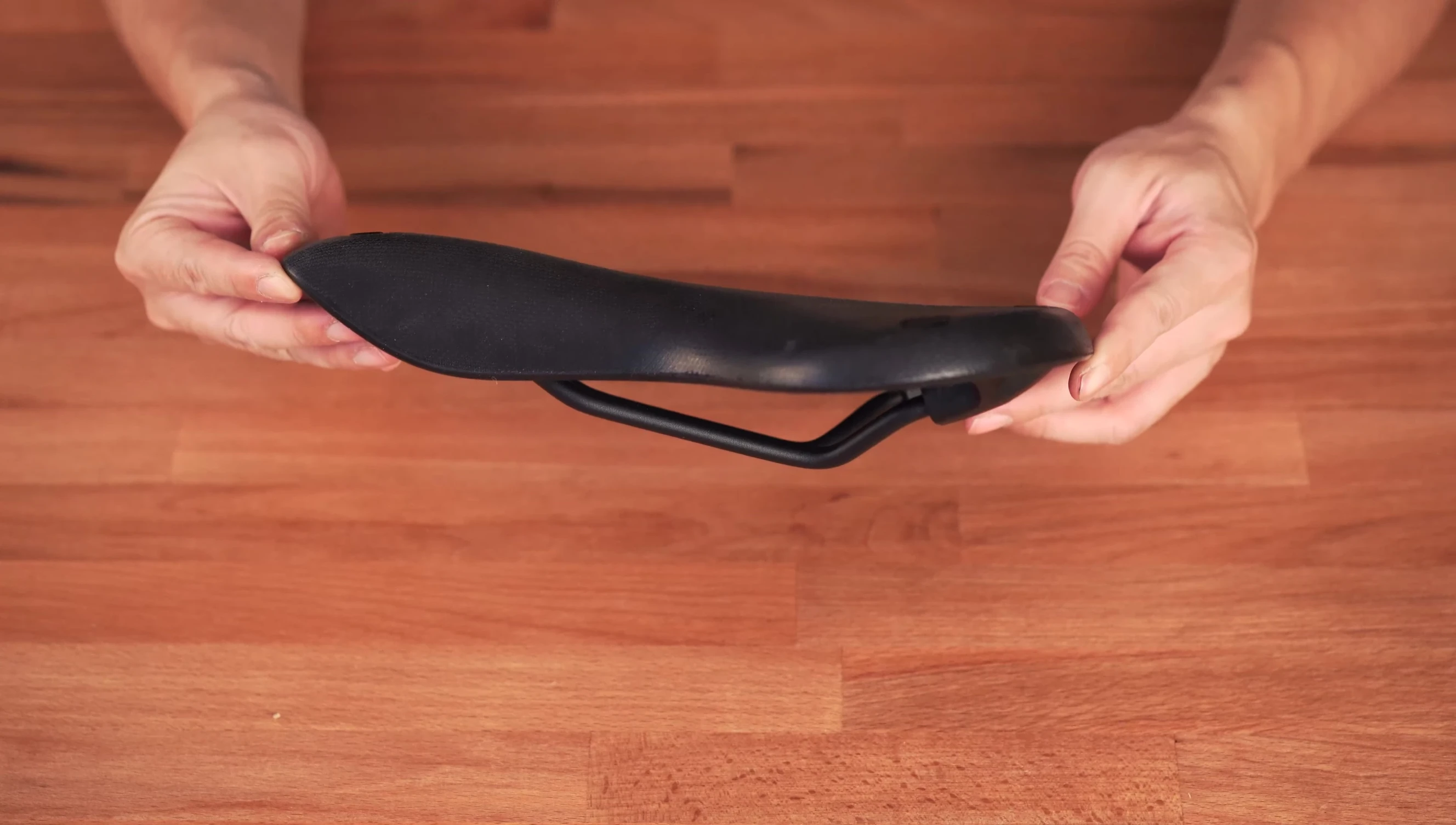 A full view of the saddle, showcasing its overall design.