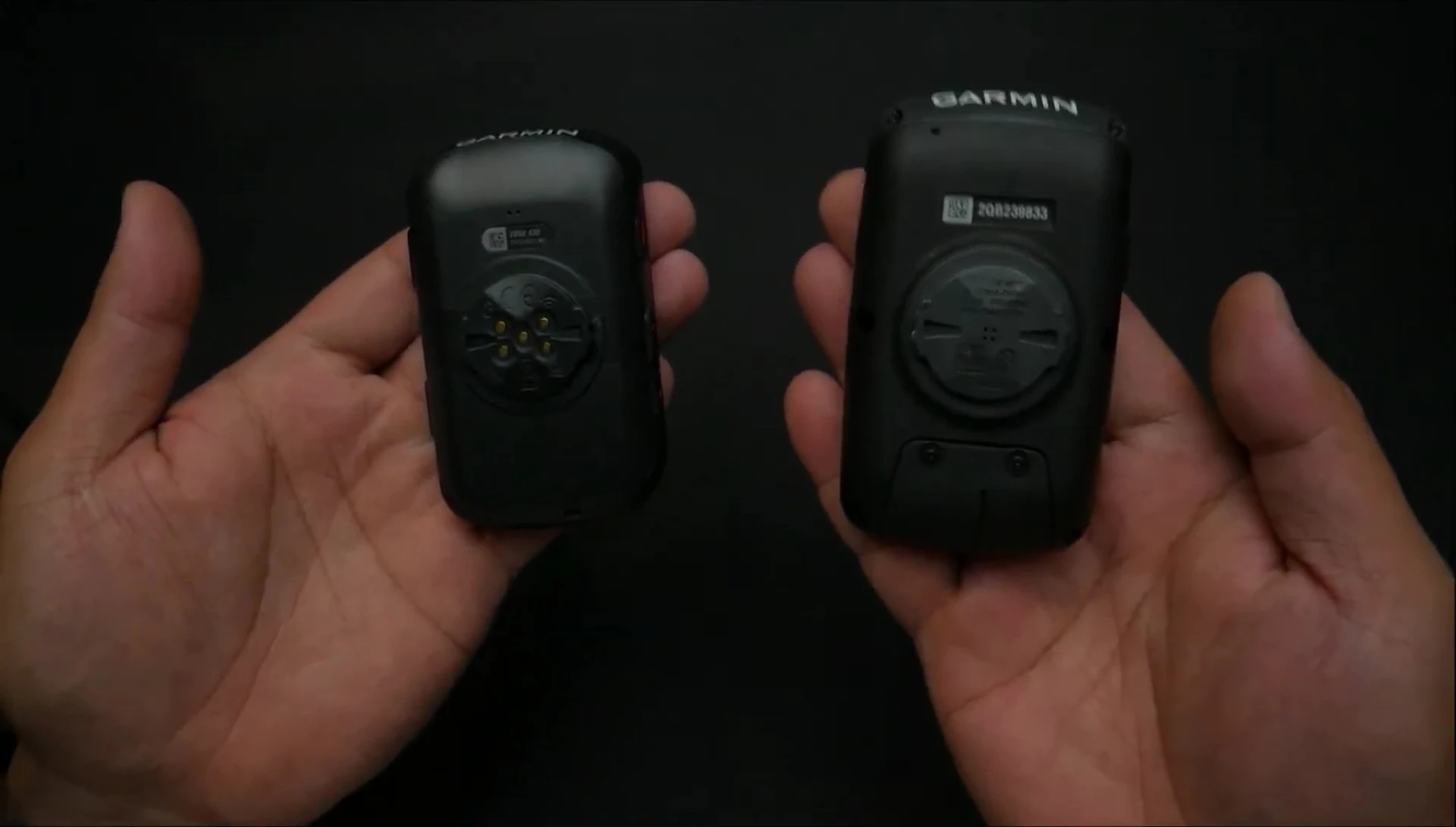 Side-by-side comparison of the Garmin Edge 530 and Garmin Edge 810.