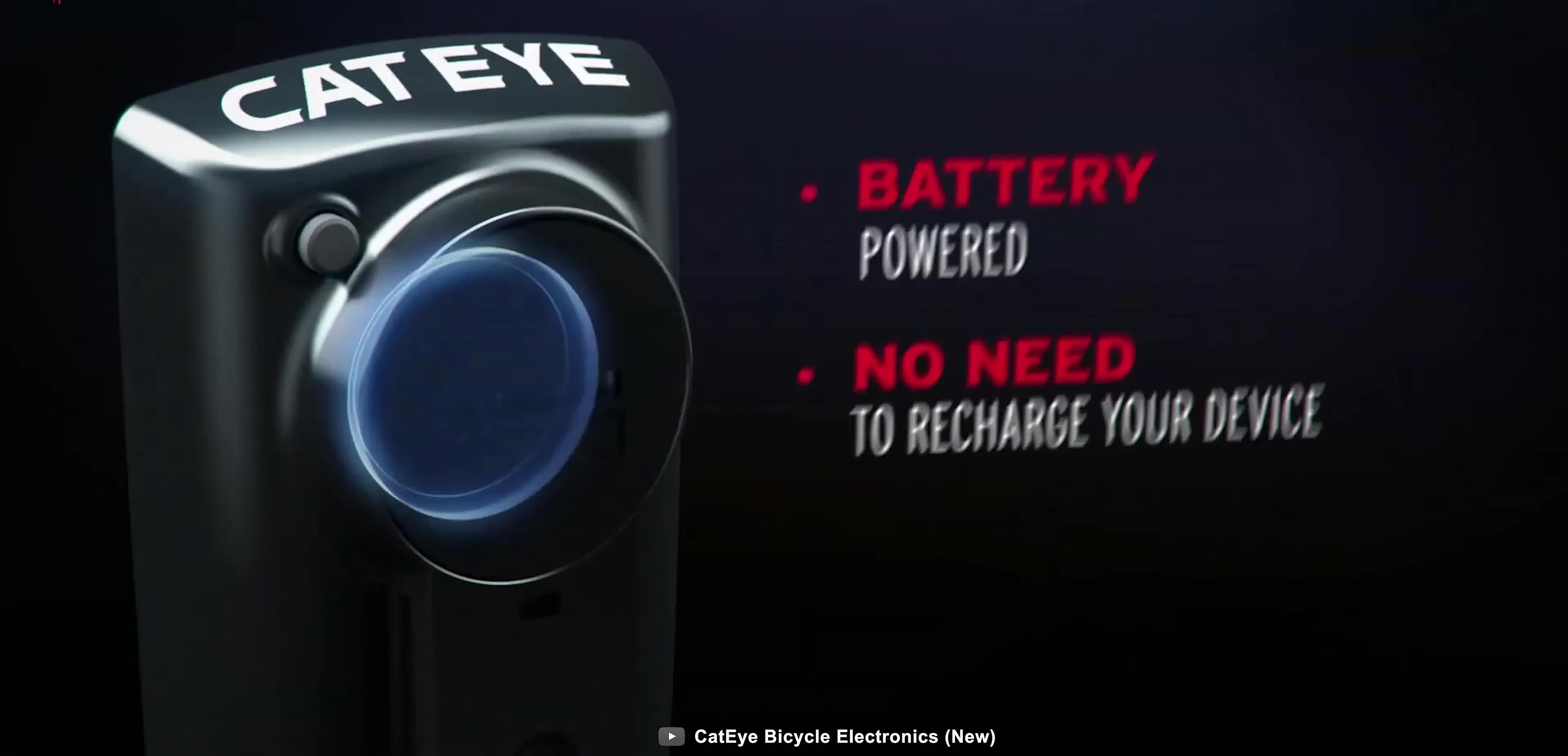 The Cateye Padrone Smart Plus emphasizing its long battery life