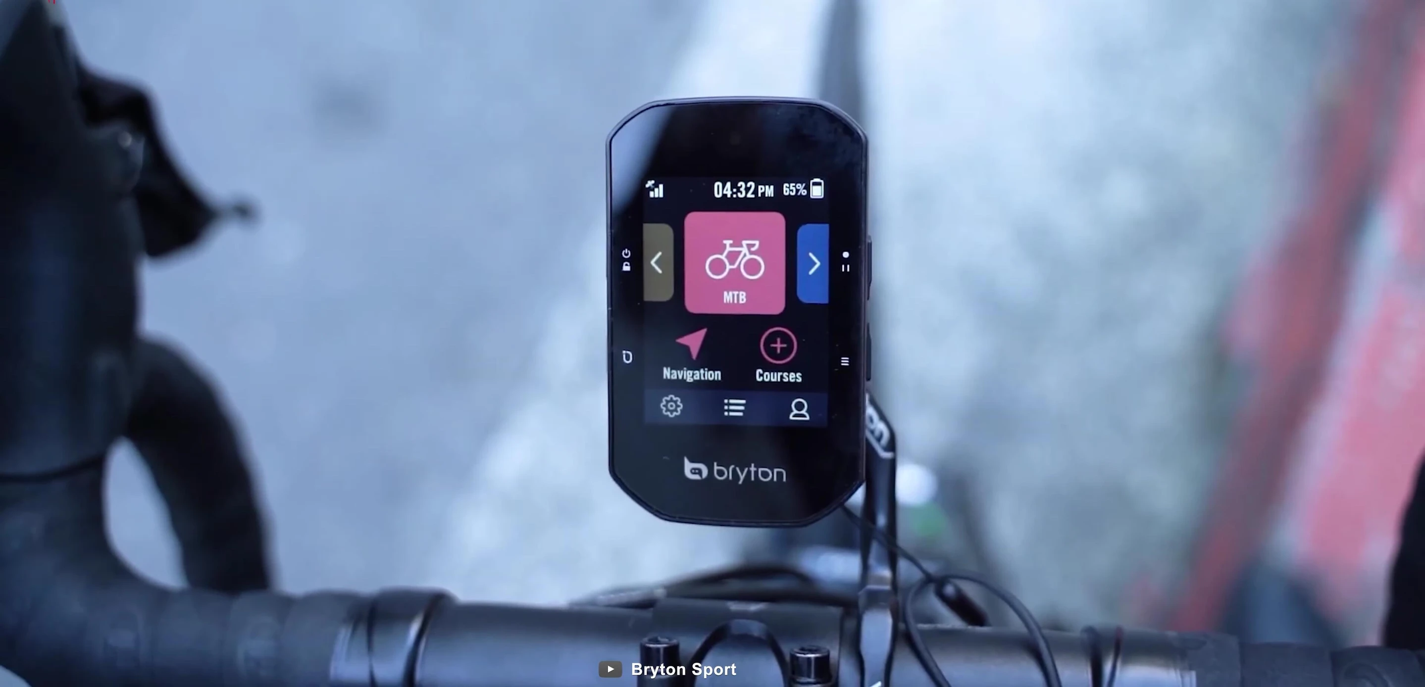 The Bryton Rider S500 mounted on a bicycle