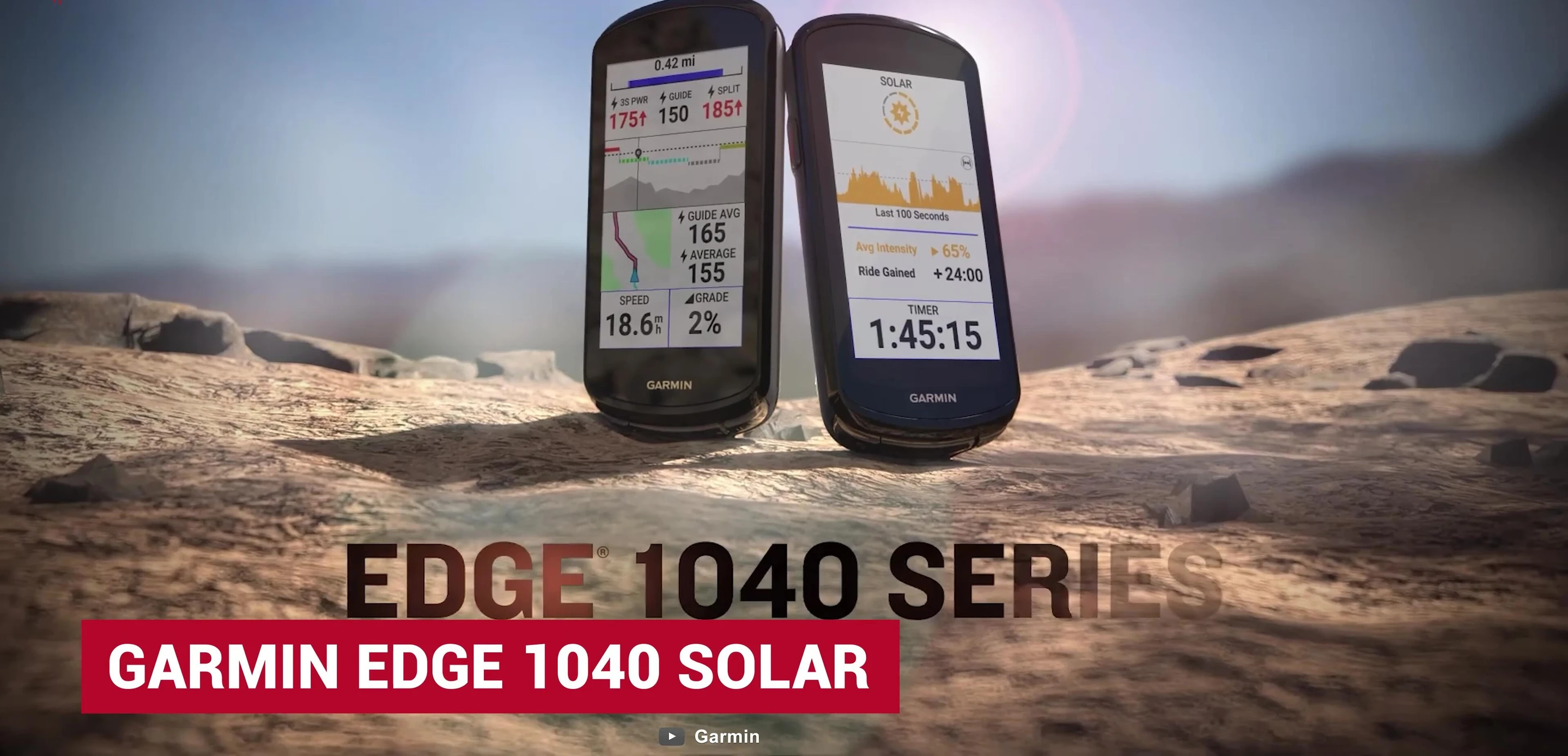 Garmin Edge 1040 Solar displayed prominently