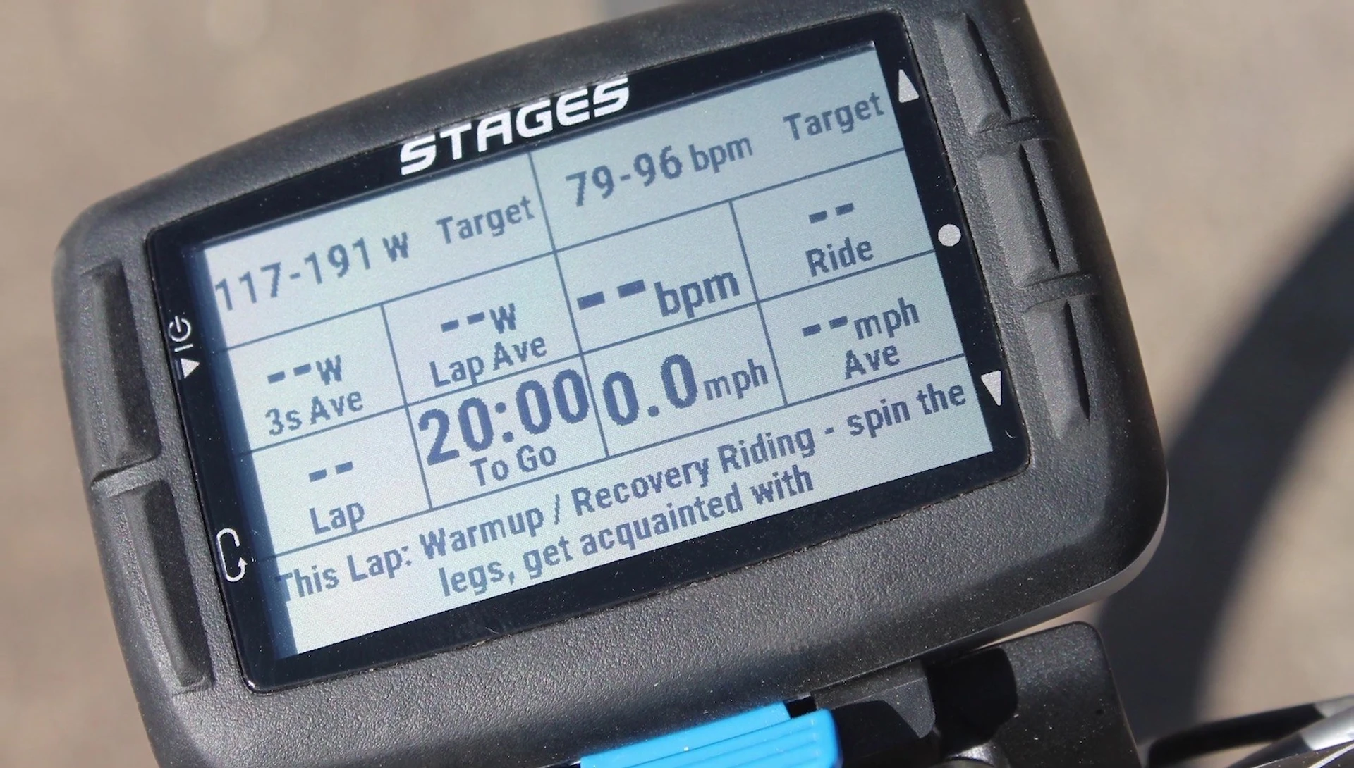 Stages Dash showing data screens