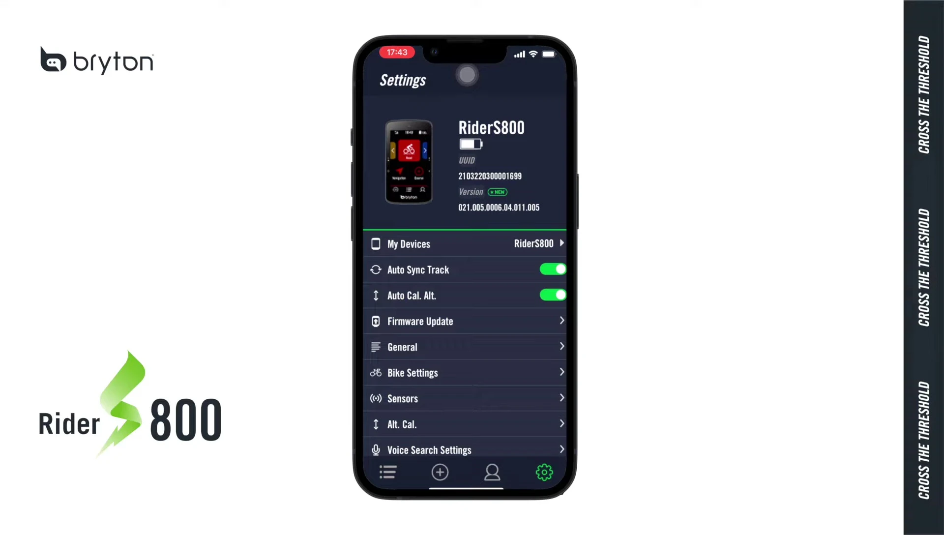 Brighton Active app showing the four bottom icons: Results, Course, Profile, and Settings.