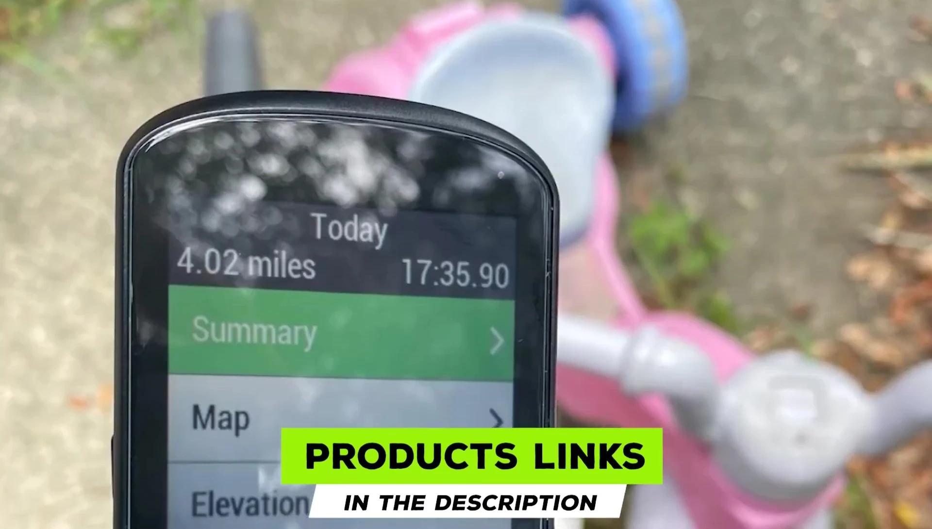 Garmin Edge 530 display showing metrics