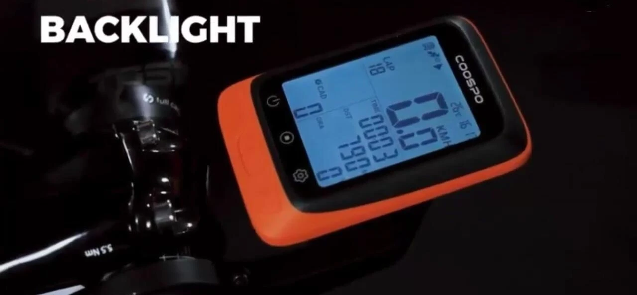 Cuspo's LCD screen displaying ride data
