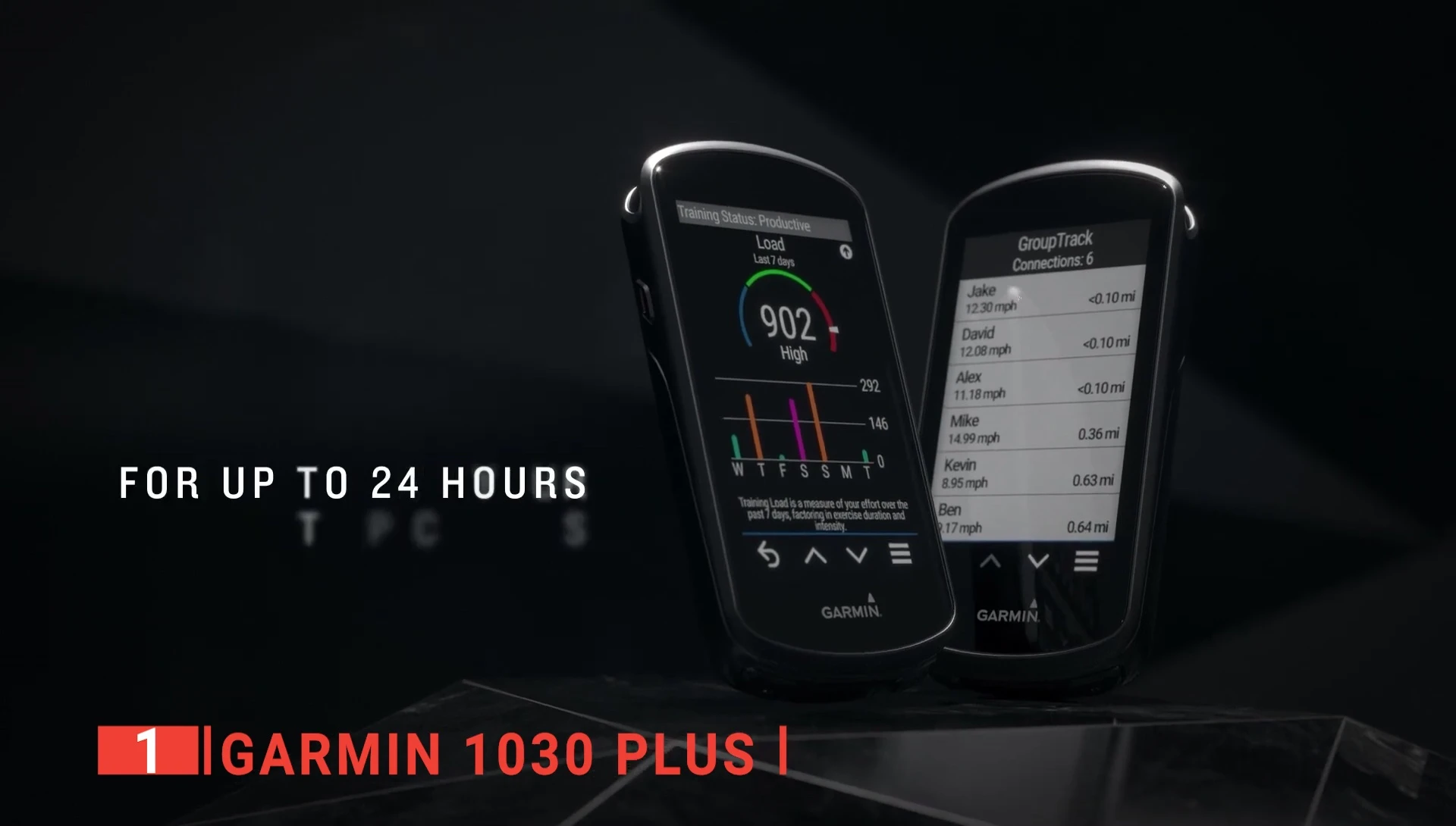 Garmin 1030 Plus battery life indicator