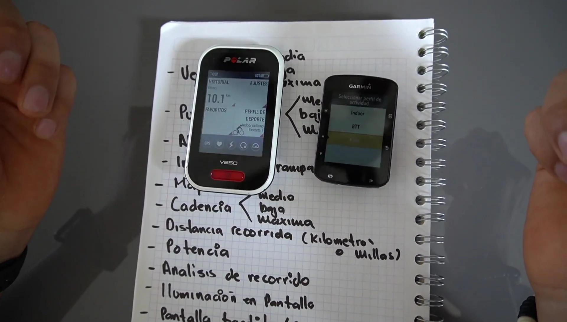 Demonstration of the detailed Garmin map.