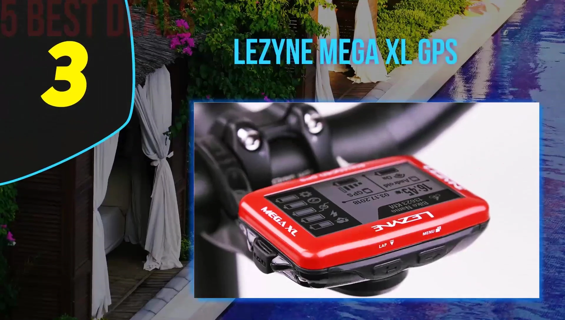 Lezyne Mega XL GPS shown on a bike