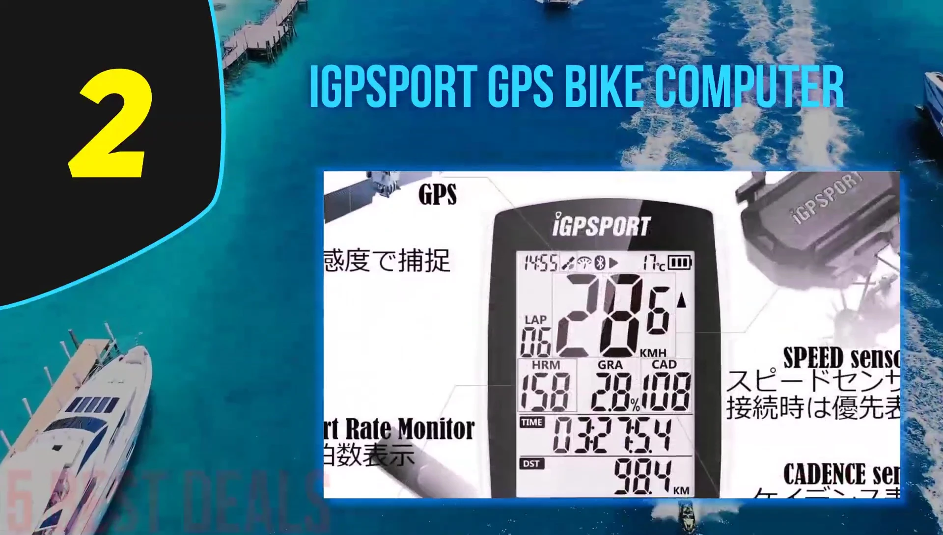 Magene GPS Bike Computer screen showing data