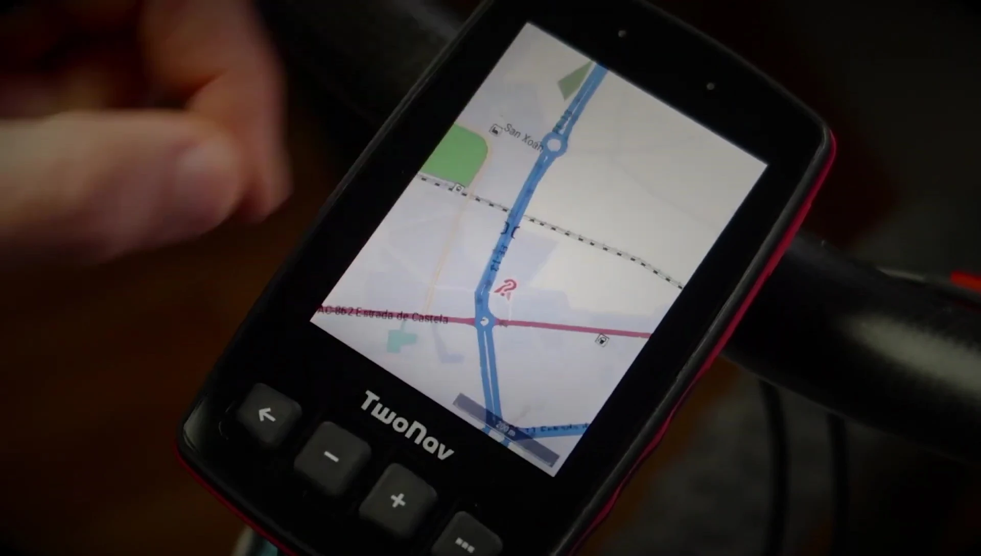 Compand GPS screen displaying information