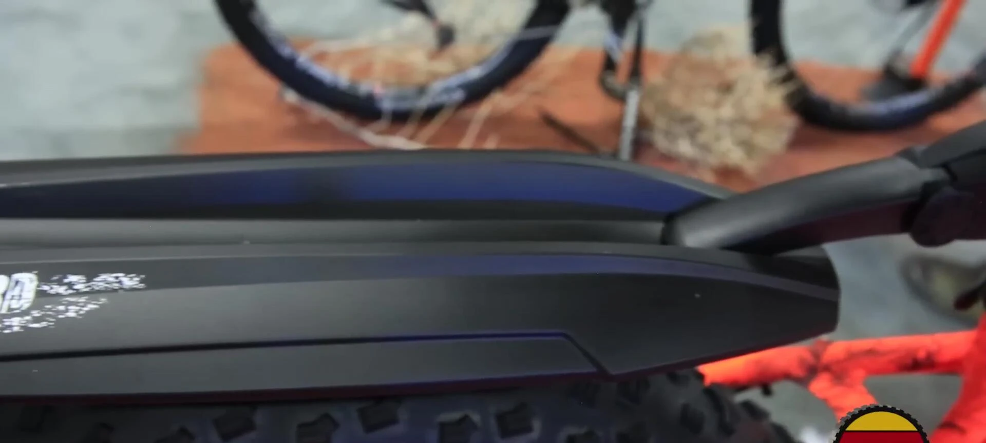 View showcasing the adjustable features of the SKS Fatboard.