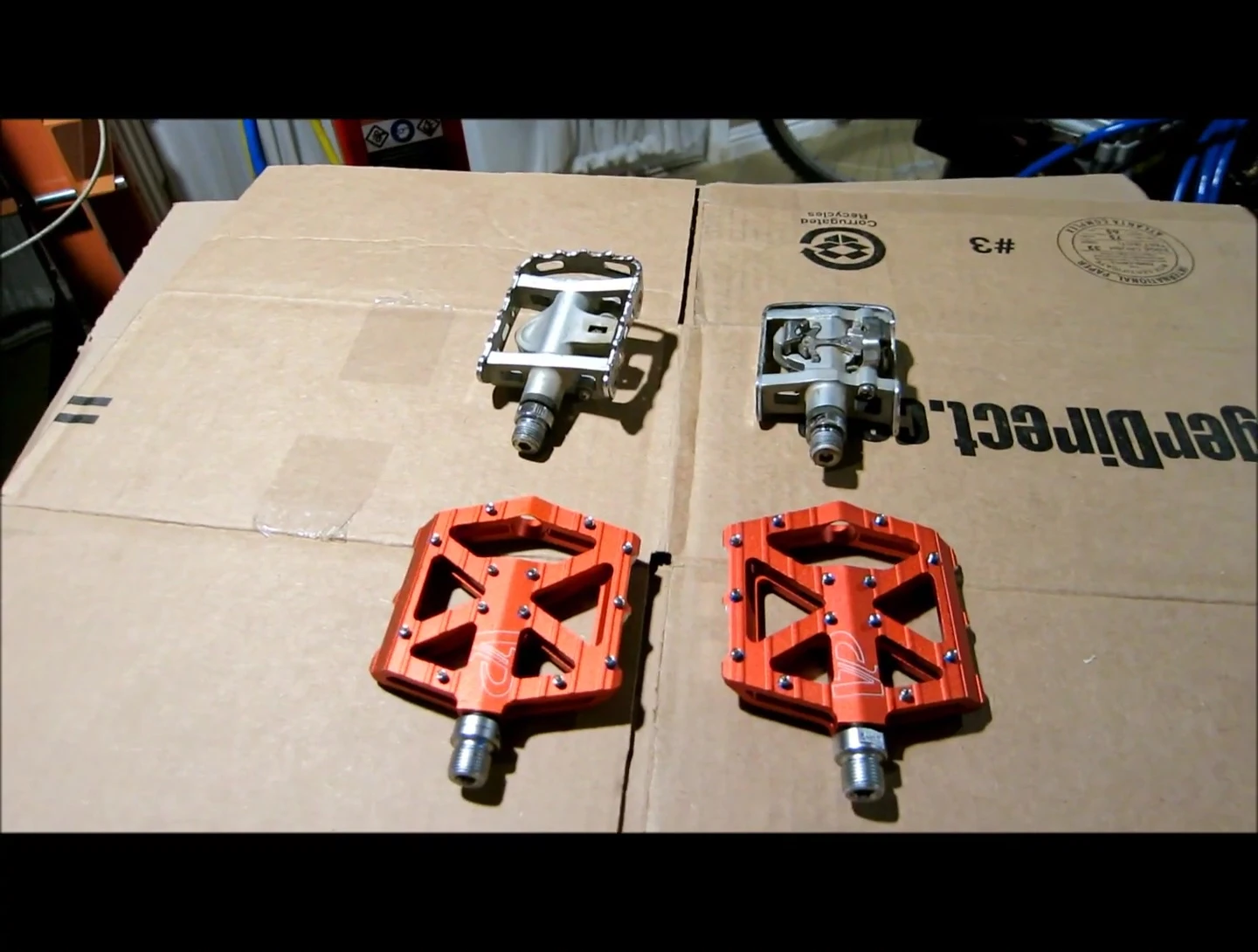 Side-by-side comparison of the VP-001 and Shimano pedals.