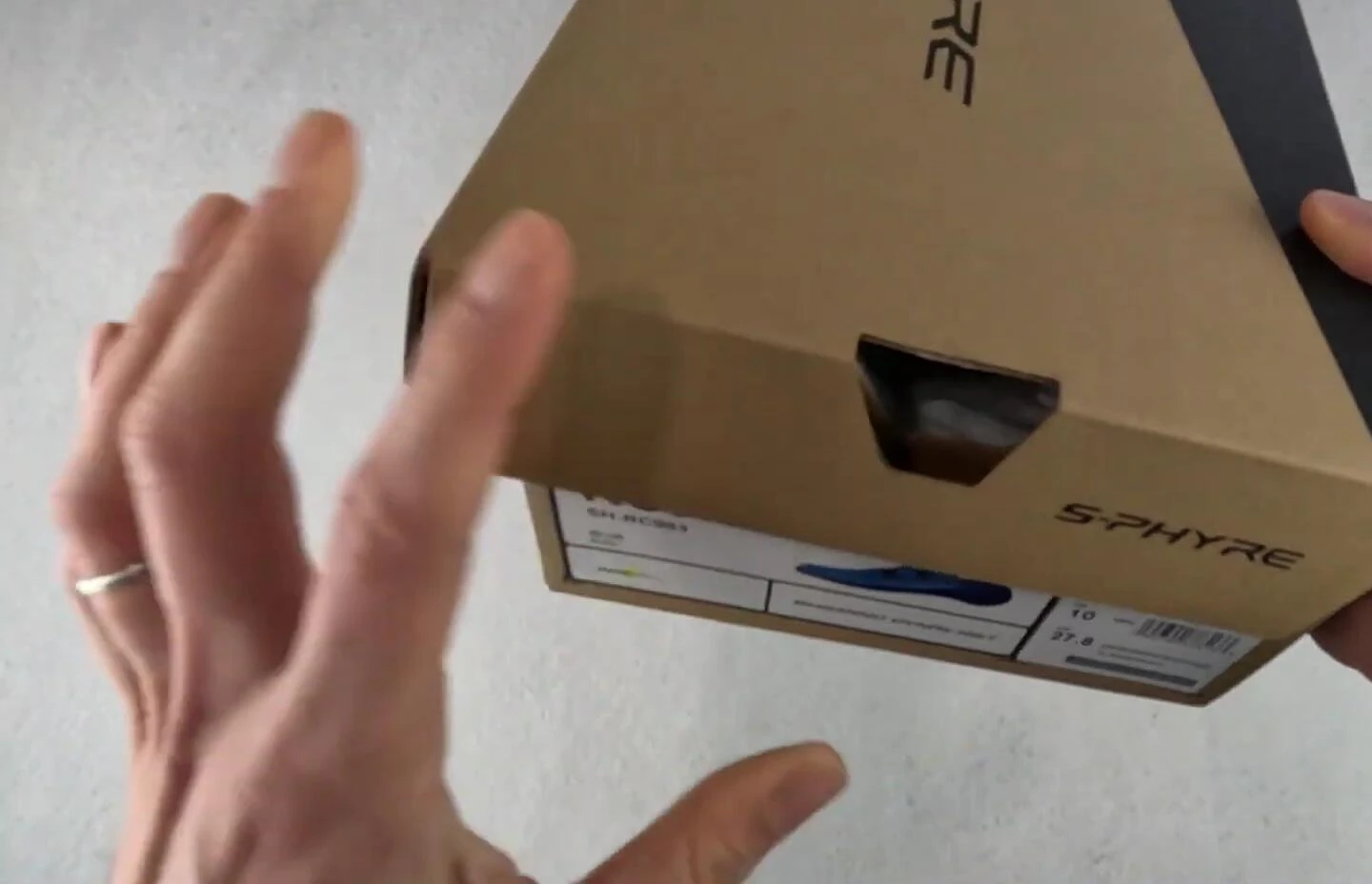 Opening the shoe box