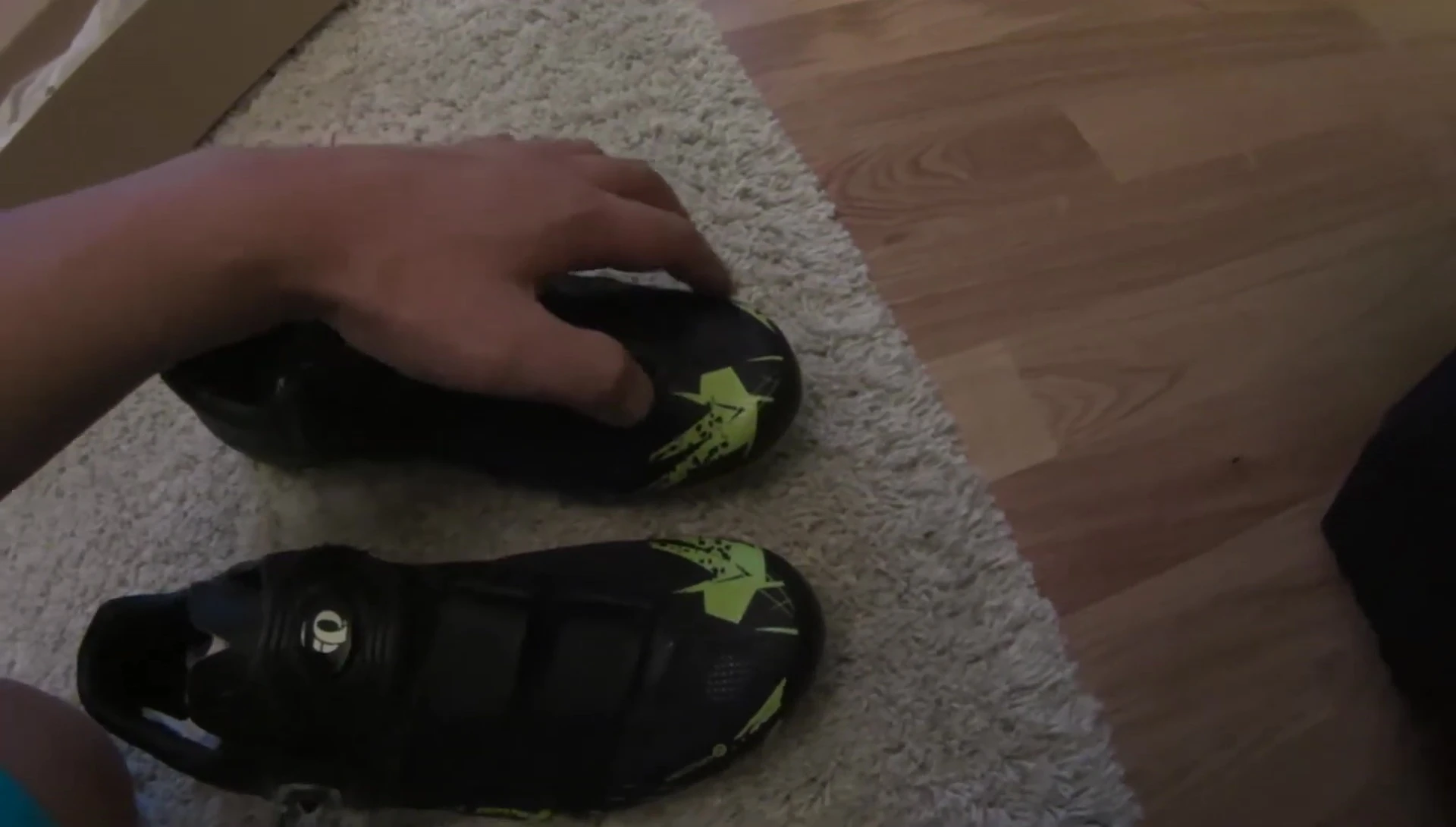 View of the toe box ventilation.