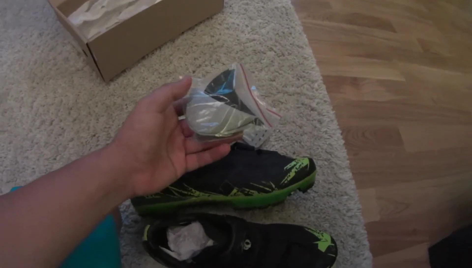 Shot showing the different insole thicknesses.